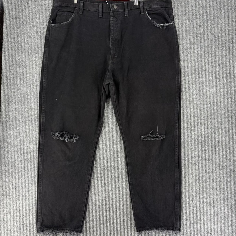 rustler black baggy distressed jeans oversized streetwear‎ grunge skater 46x30